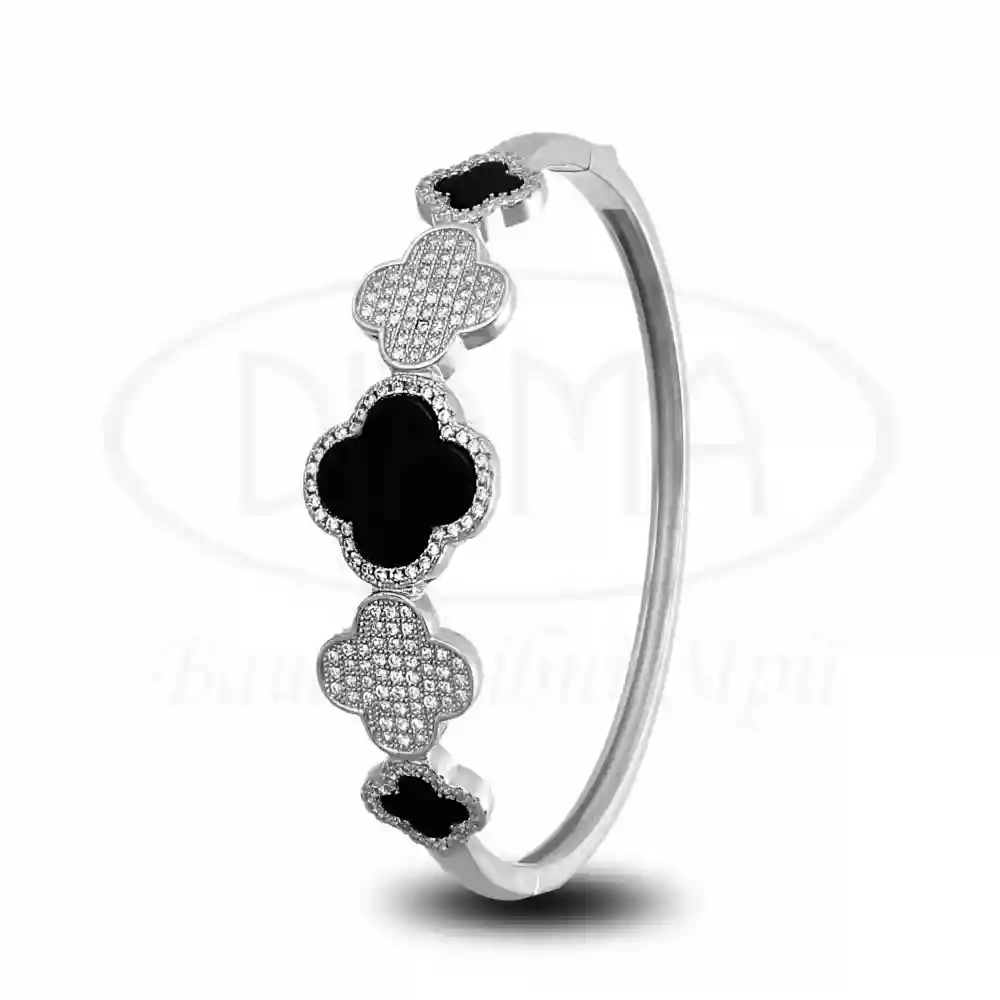 Браслет срібний з оніксом фото 1