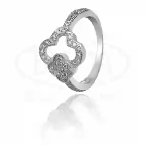 Каблучка срібна з цирконом