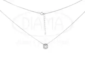 Кольє срібне з цирконом