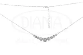 Срібне кольє з цирконом