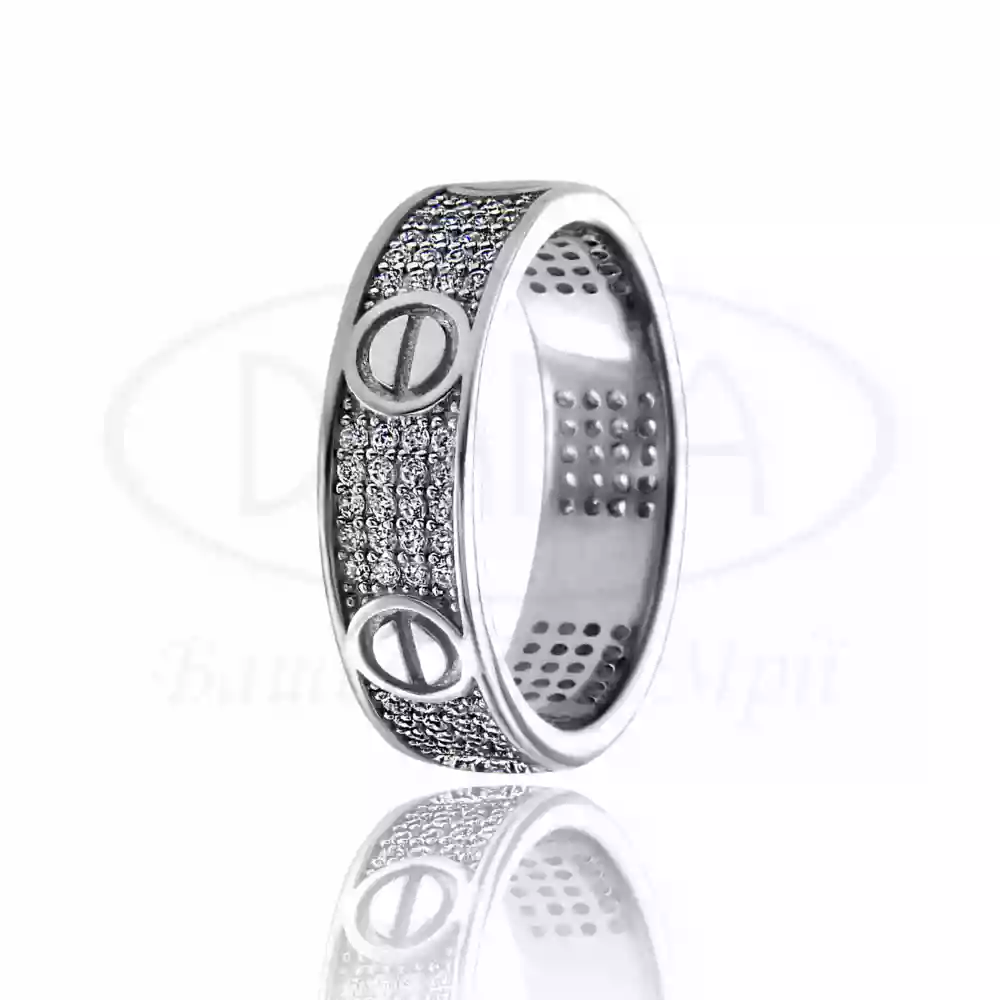 Каблучка срібна з Цирконом фото 1