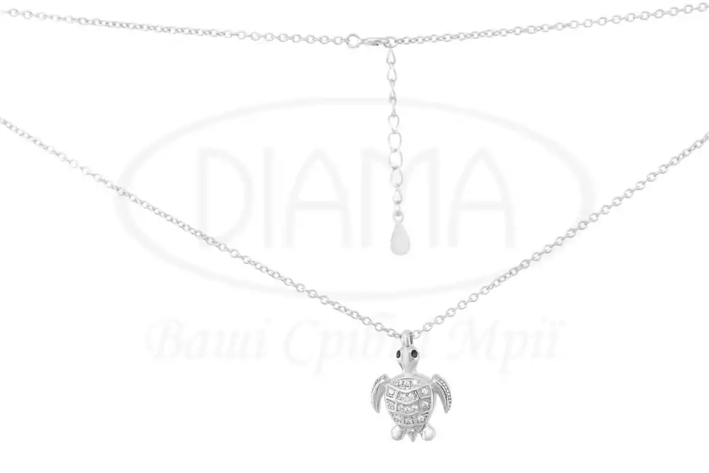 Срібне кольє "Черепаха" фото 1