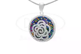 Срібна підвіска з цирконом