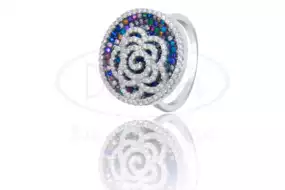 Срібна каблучка з цирконом