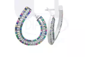 Срібні сережки "Підкова"