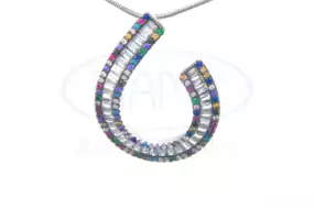 Срібна підвіска "Підкова"