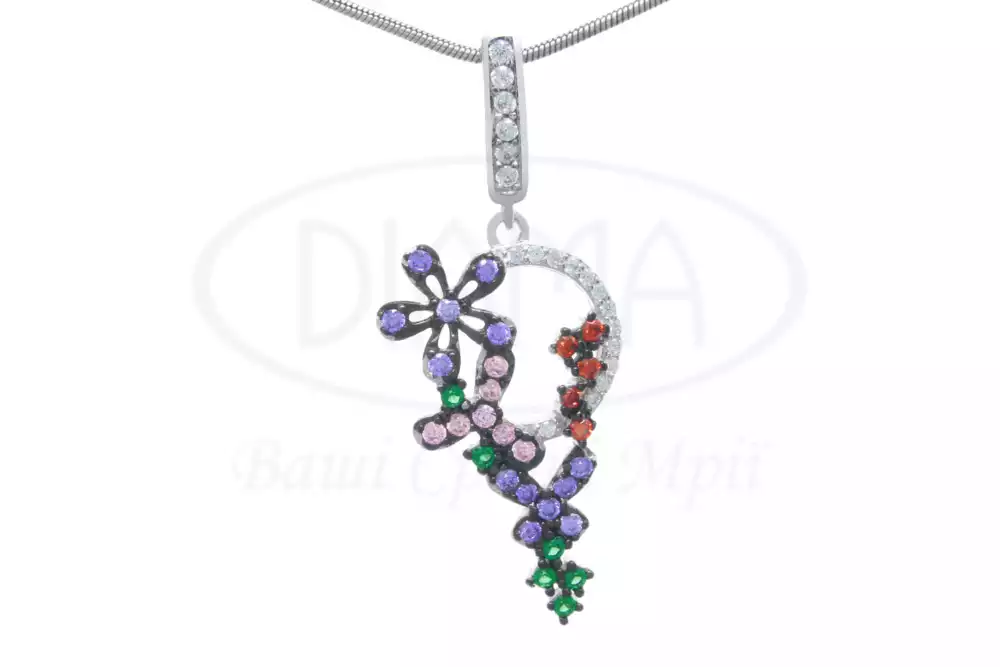 Срібна підвіска "Квіти" фото 1