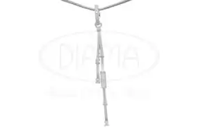 Срібна підвіска з цирконом