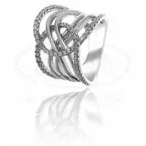 Каблучка срібна з цирконом