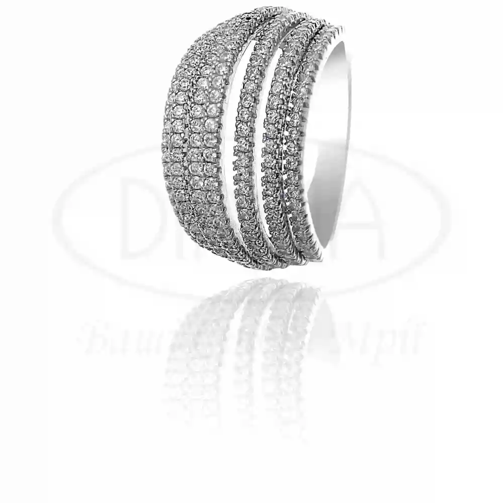 Каблучка срібна з цирконом фото 1