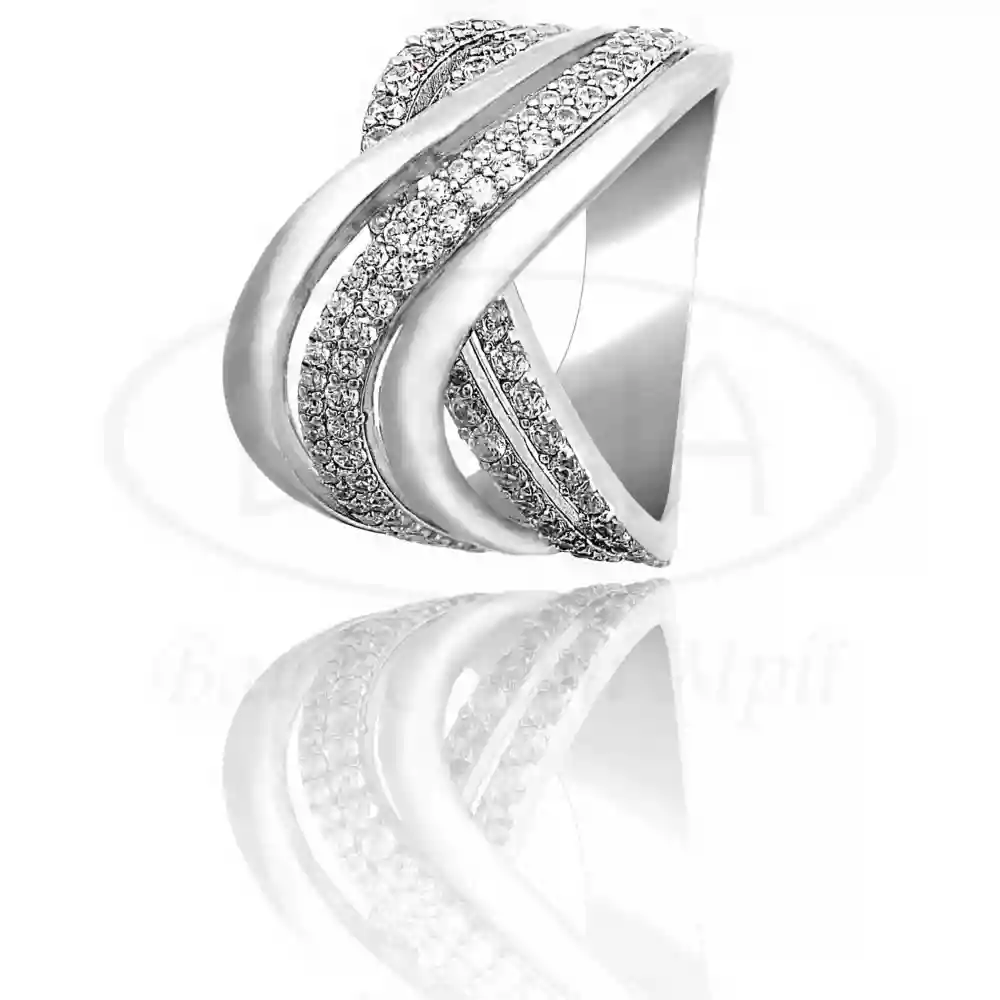 Каблучка срібна з цирконом фото 1