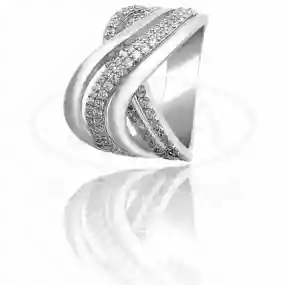 Каблучка срібна з цирконом