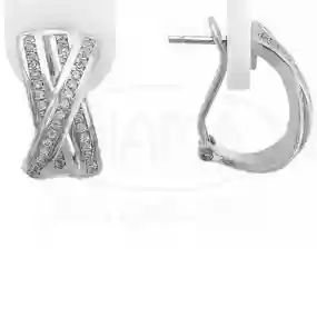 Сережки срібні з цирконом