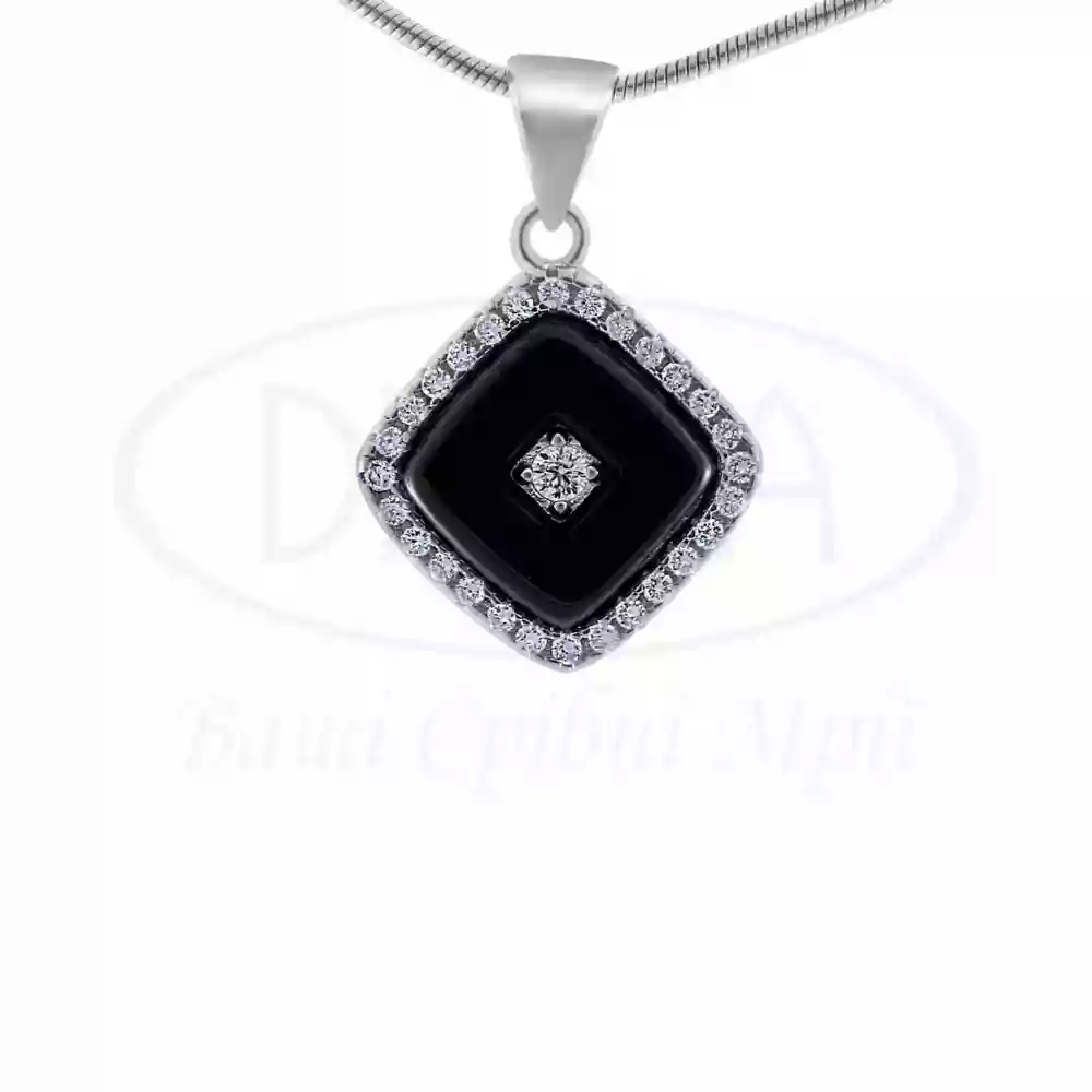 Підвіска срібна з керамікою фото 1