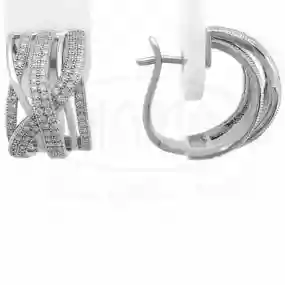 Срібні сережки з цирконом