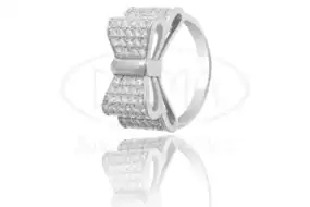 Каблучка срібна "Бант"