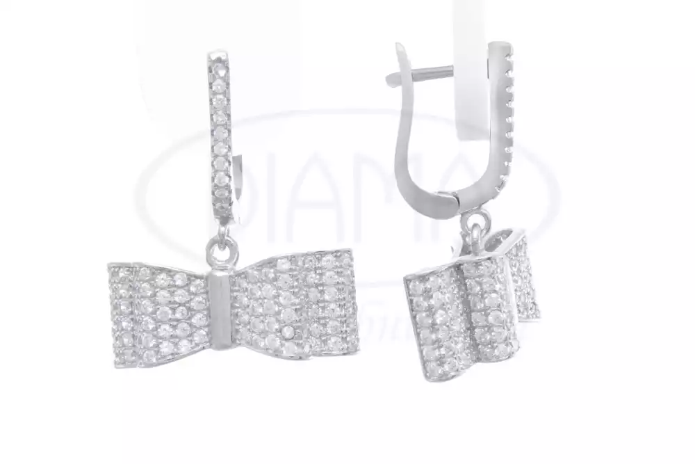 Сережки срібні "Бант" фото 1