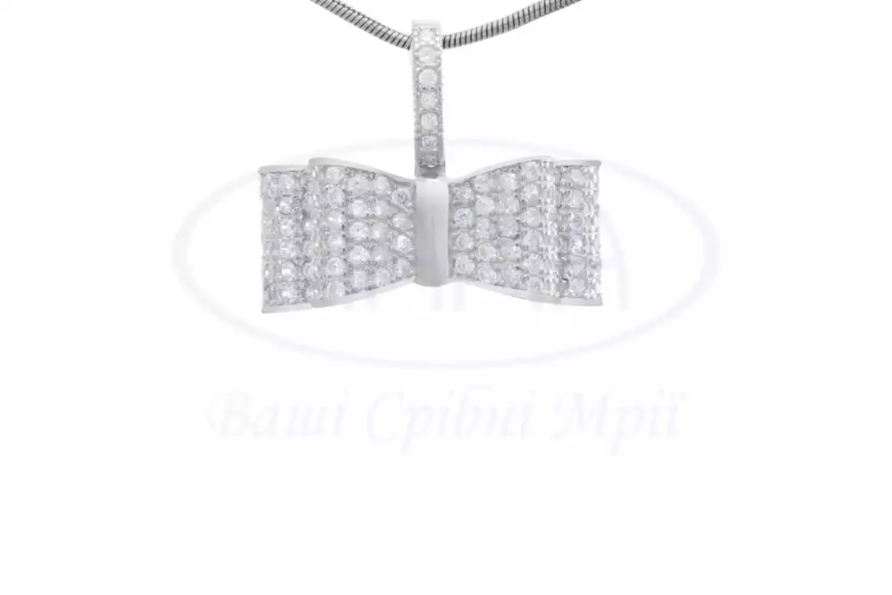 Підвіска срібна "Бант" фото 1