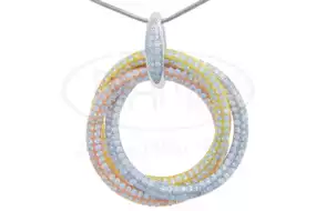 Підвіска срібна з цирконом