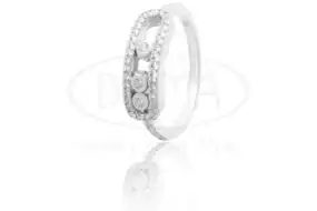 Каблучка срібна з цирконом