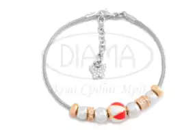 Браслет срібний з емаллю та цирконом