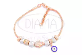 Срібний браслет з цирконом