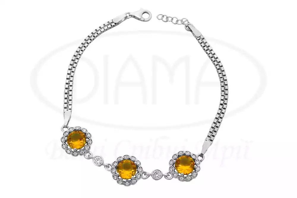 Срібний браслет з Султанітом фото 1