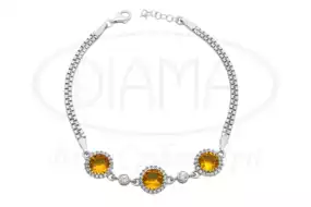 Срібний браслет з Султанітом