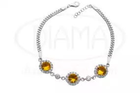 Срібний браслет з Султанітом