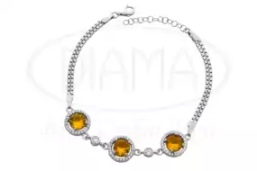 Срібний браслет з Султанітом