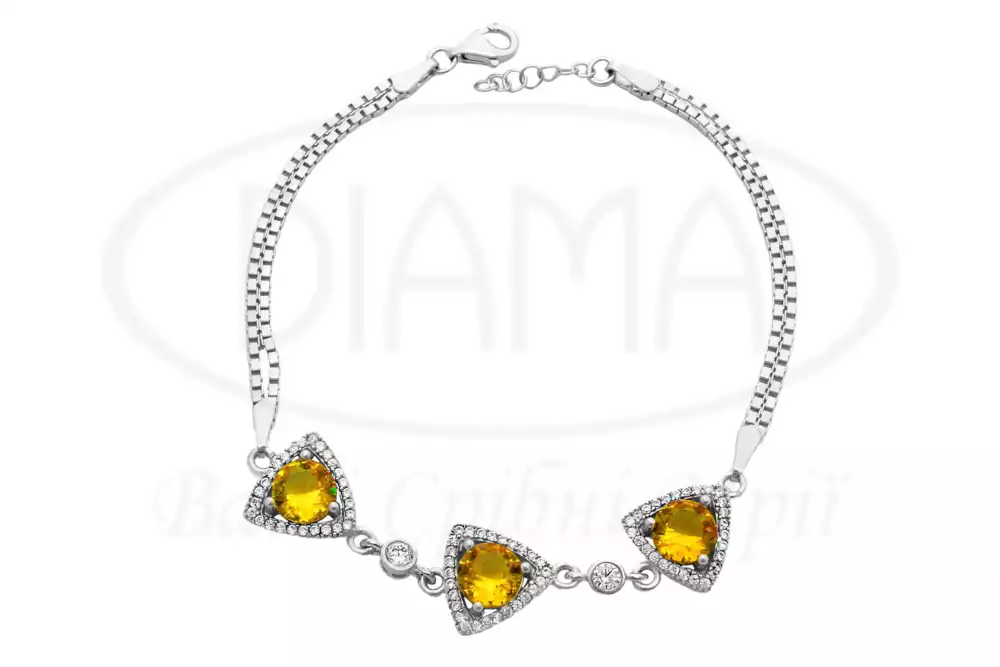 Браслет срібний з Султанітом фото 1