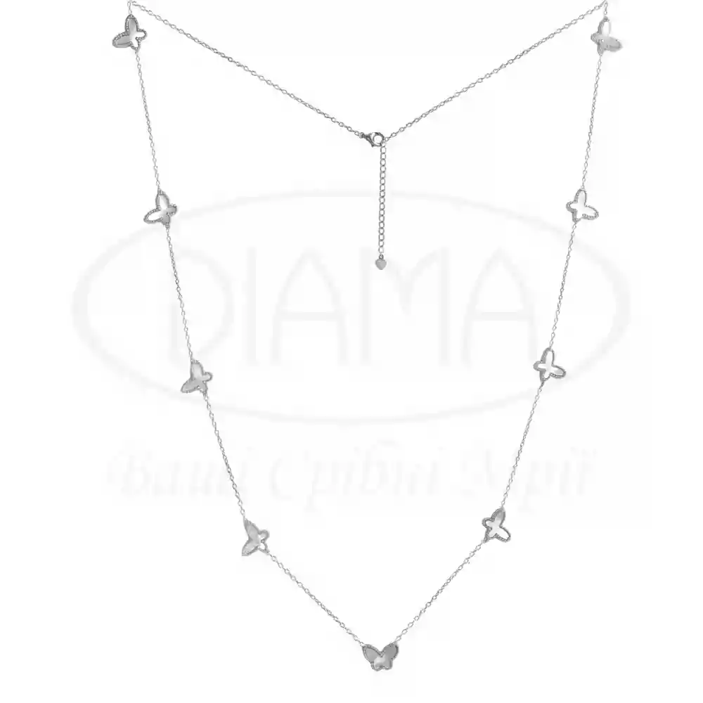 Срібне кольє з перламутром фото 1