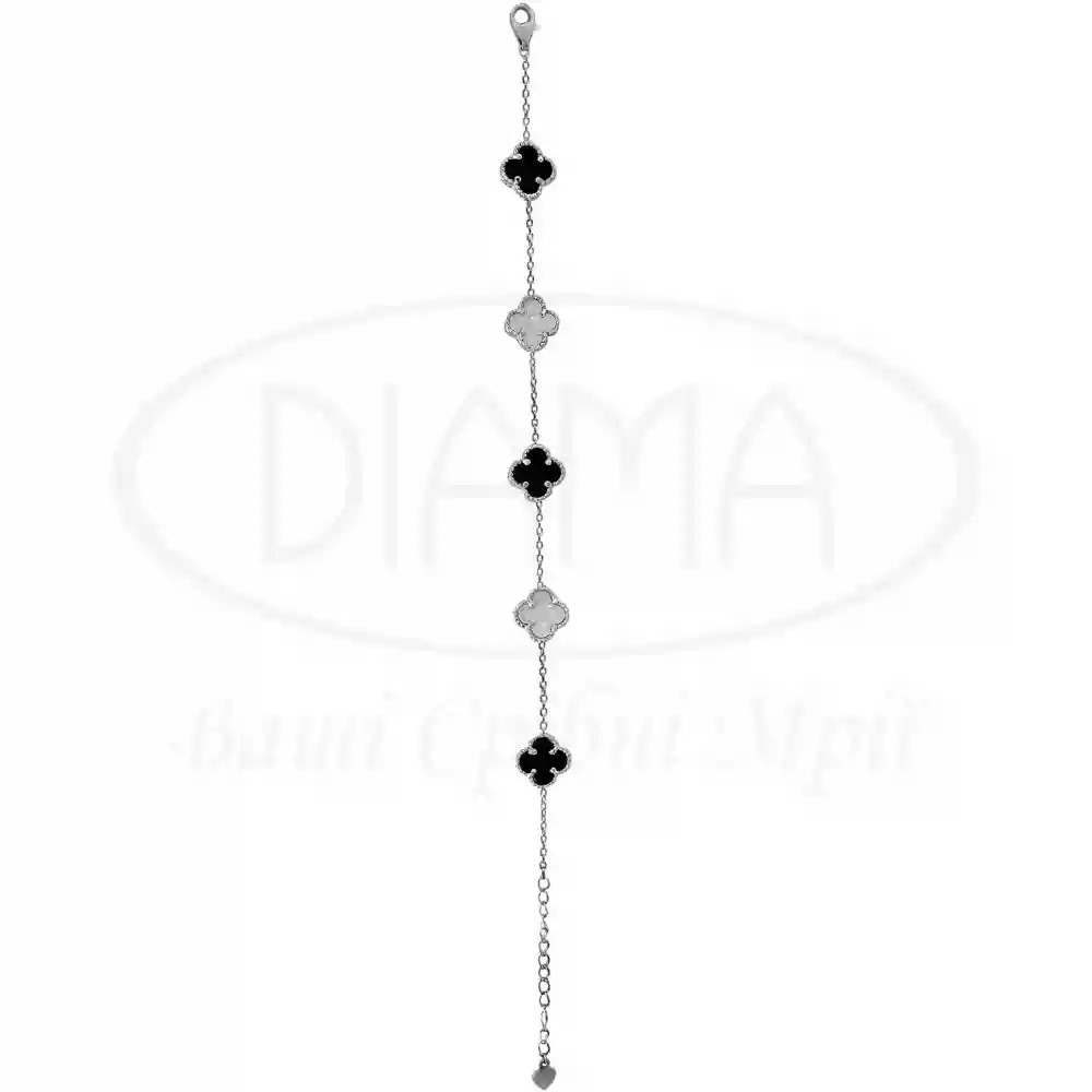 Браслет срібний з Оніксом та Перламутром фото 1