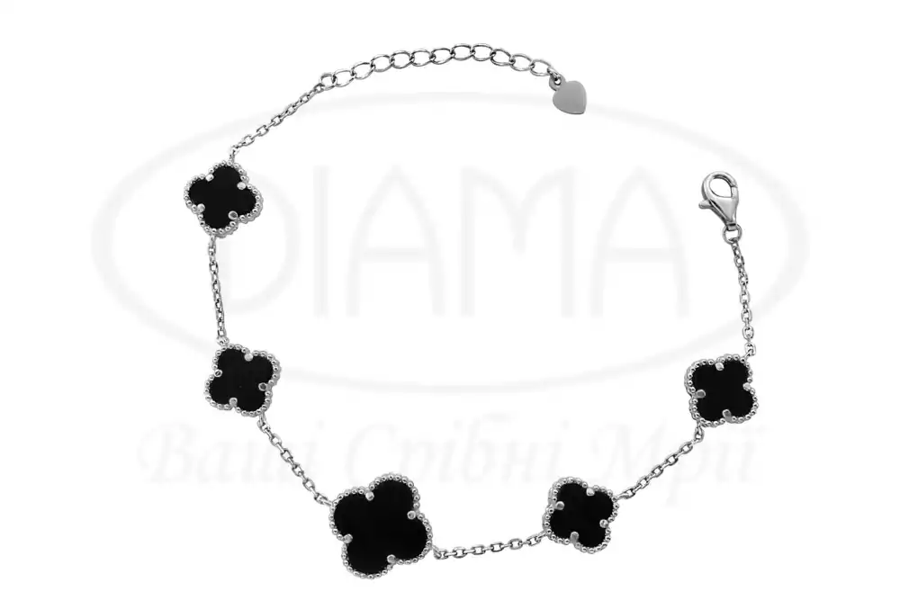 Браслет срібний з Оніксом фото 1