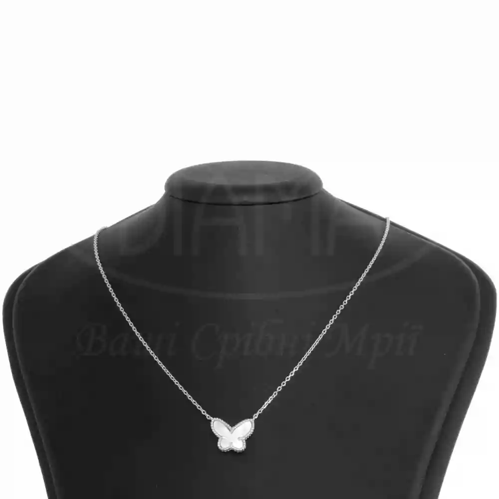 Срібне кольє з перламутром фото 1