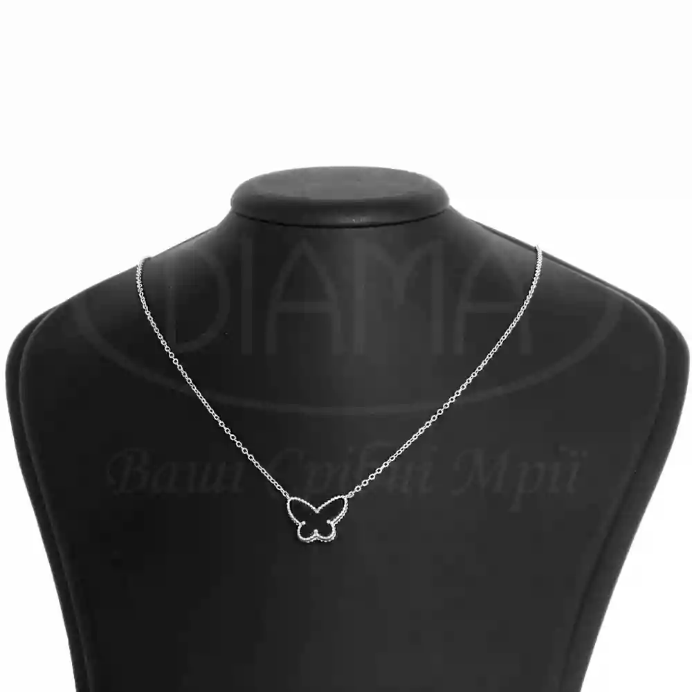 Кольє срібне "Метелик" з оніксом фото 1