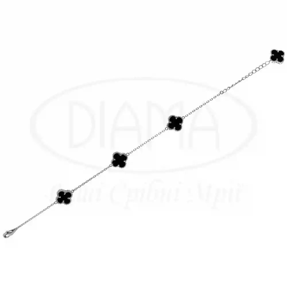 Браслет срібний з оніксом фото 2