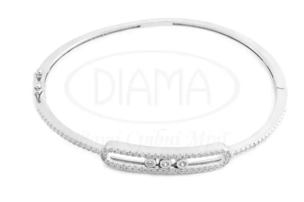 Браслет срібний з цирконом фото 1