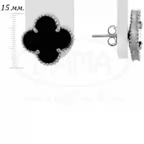 Сережки срібні Конюшина