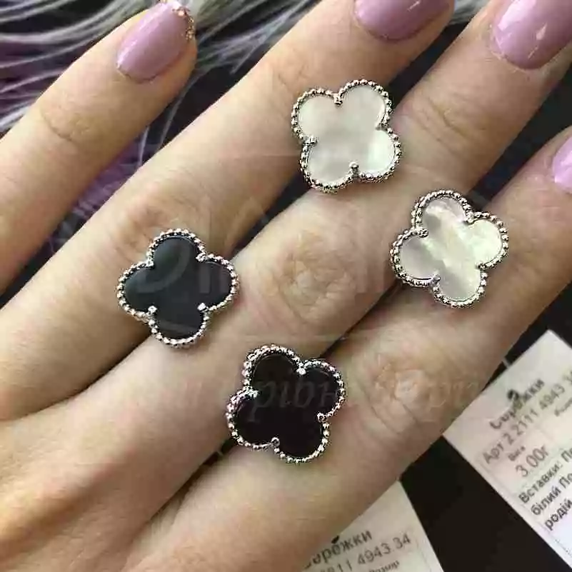 Сережки срібні Конюшина фото 3