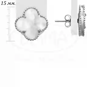 Сережки срібні з перламутром