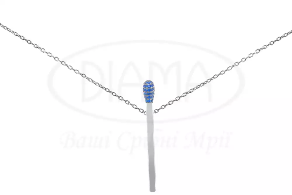 Кольє срібне "Сірник" фото 1