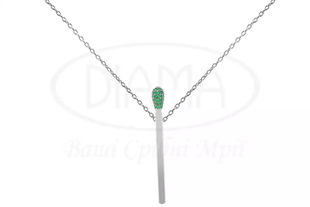 Кольє срібне "Сірник" фото 1