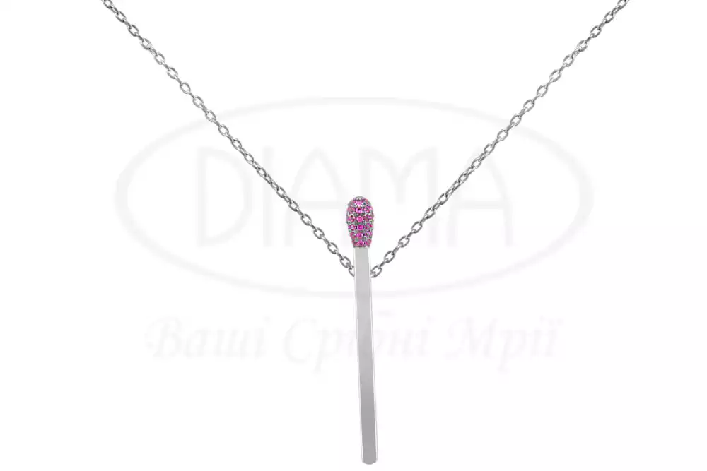 Кольє срібне "Сірник" фото 1