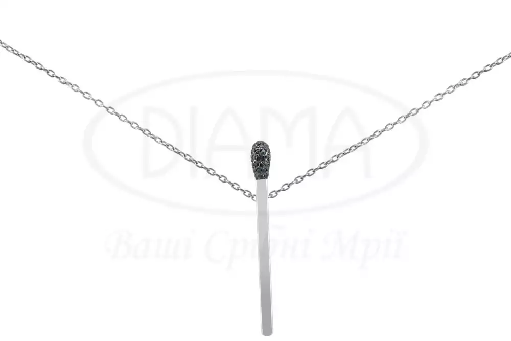 Кольє срібне "Сірник" фото 1