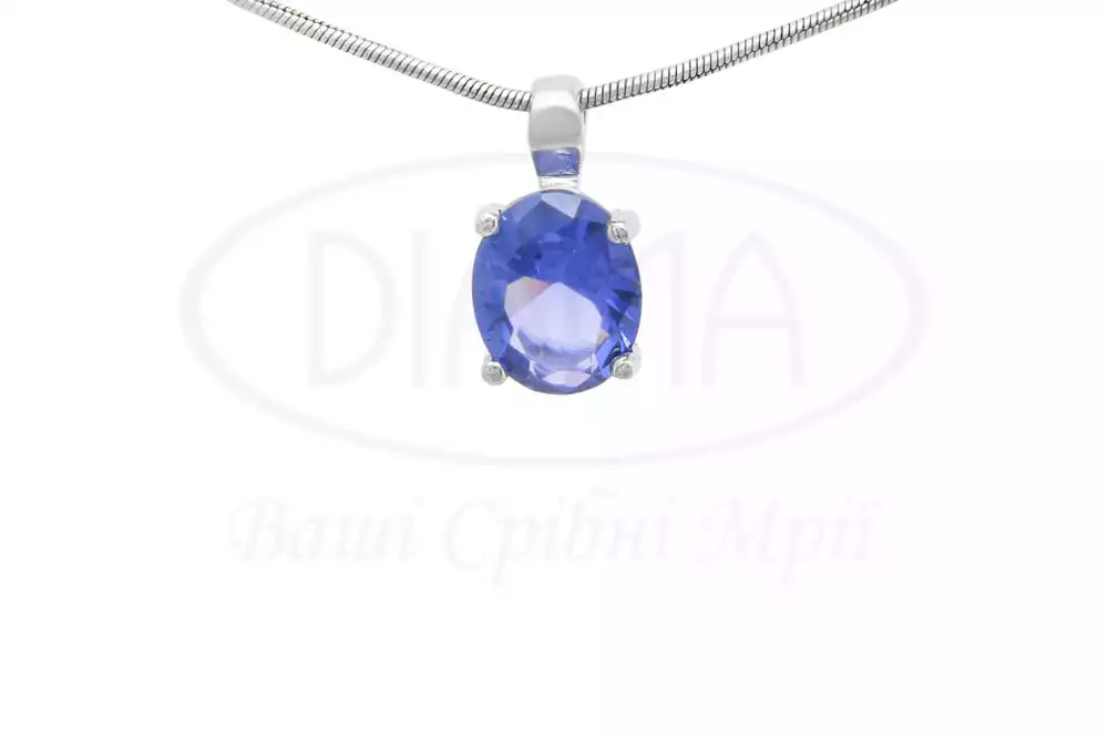 Срібна підвіска з Танзанітом фото 1
