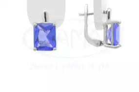 Срібні сережки з Танзанітом