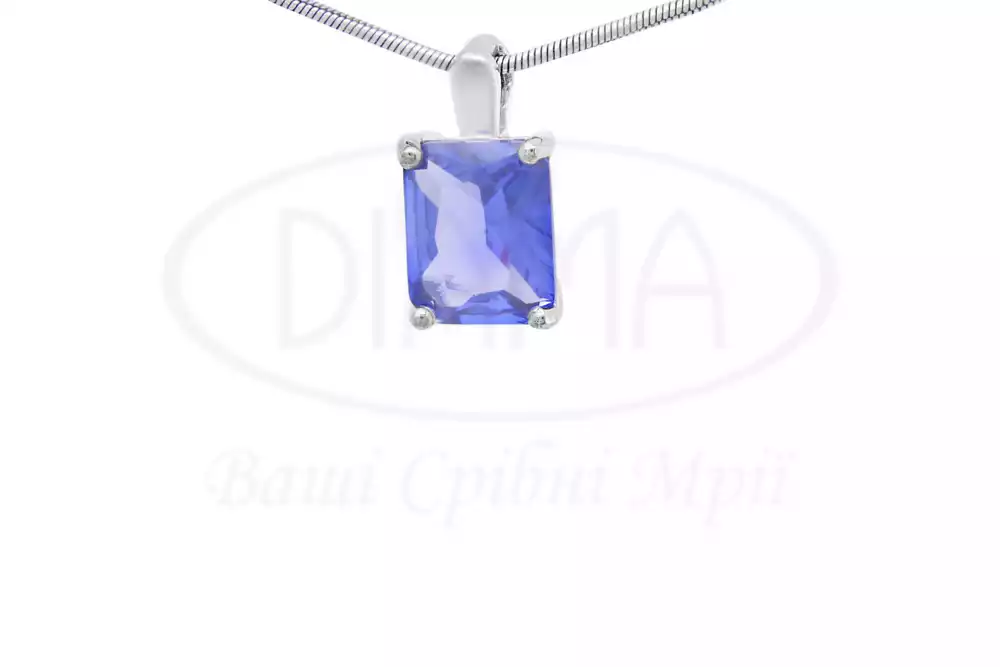 Срібна підвіска з Танзанітом фото 1