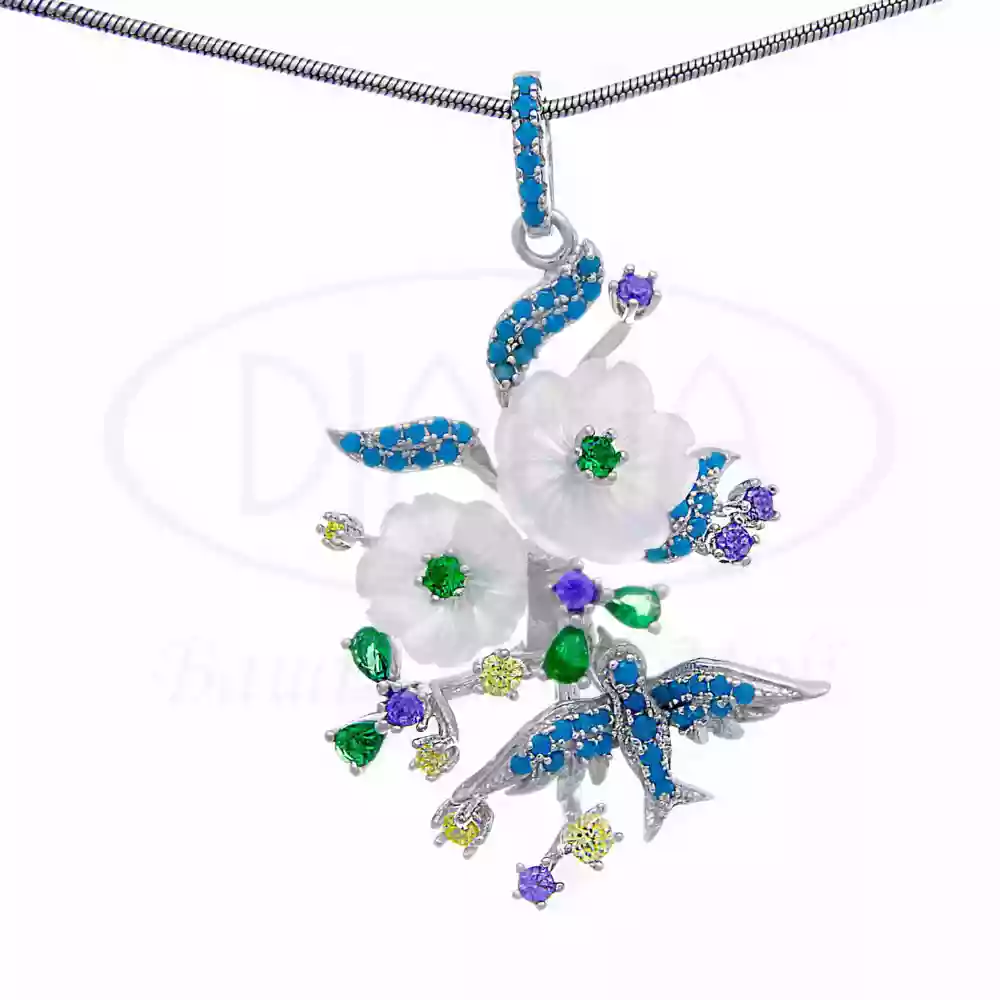 Підвіска срібна з перламутром фото 1