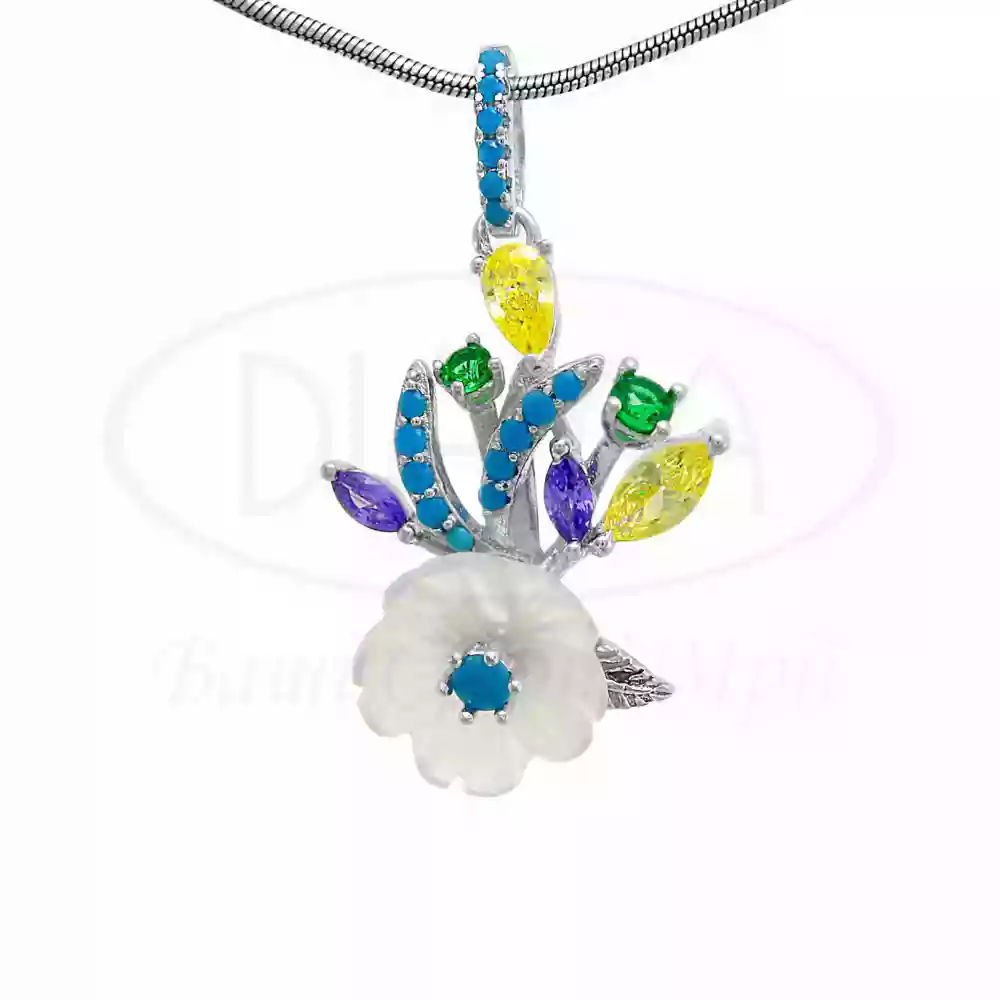 Підвіска срібна з перламутром фото 1